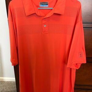 PGA Tour Men's Bright Orange Polo